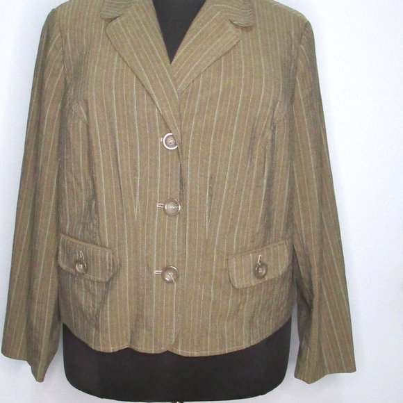 Jupe En Denim Lane Bryant Taille 28 - Imprimé Chevron Pinstripe - Longueur Mini - Occasion Très Bon état